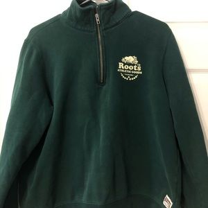 1/4 Zip Forest Green Roots Sweater